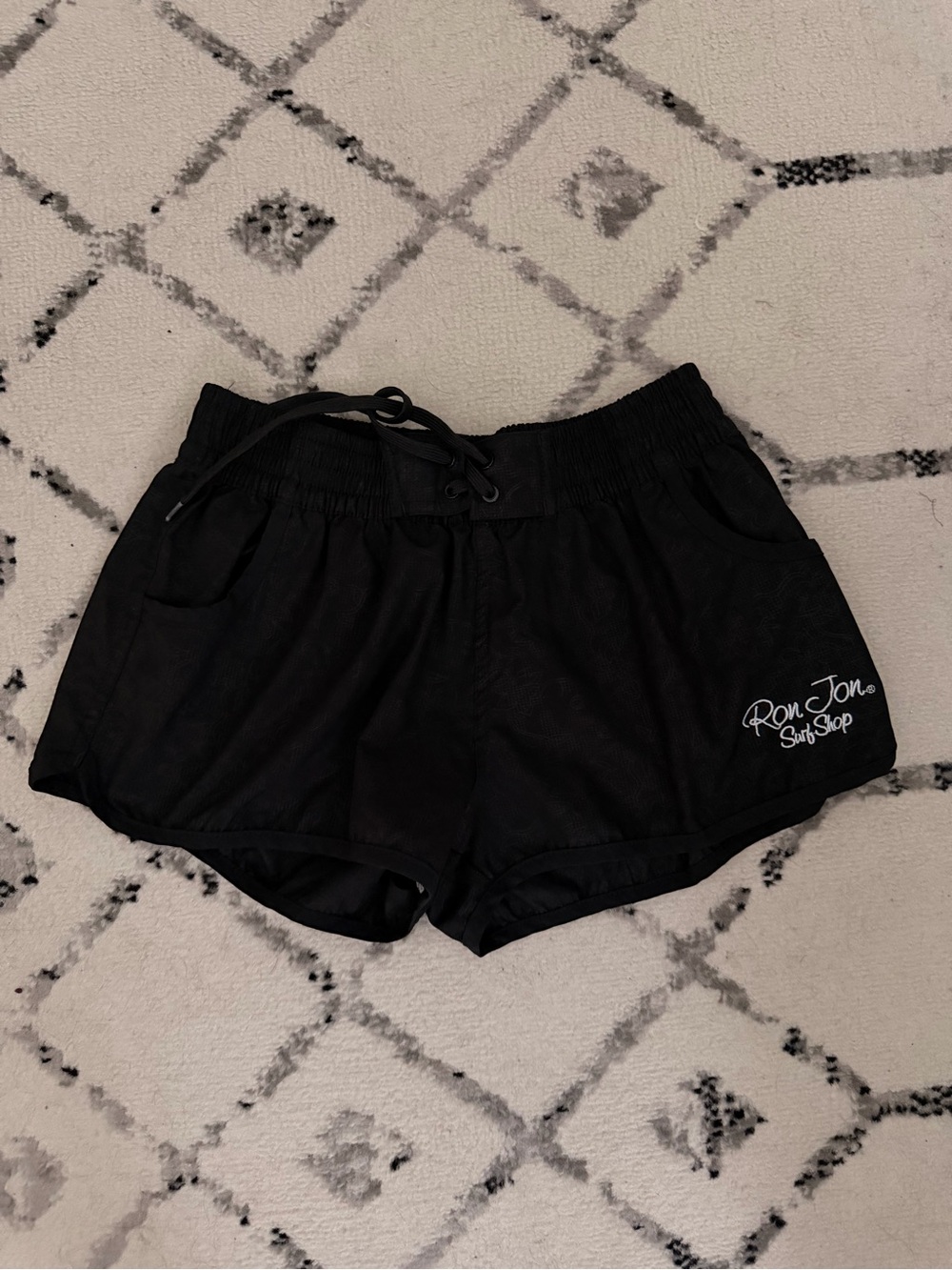 Ron Jon Black Athletic Drawstring Shorts
